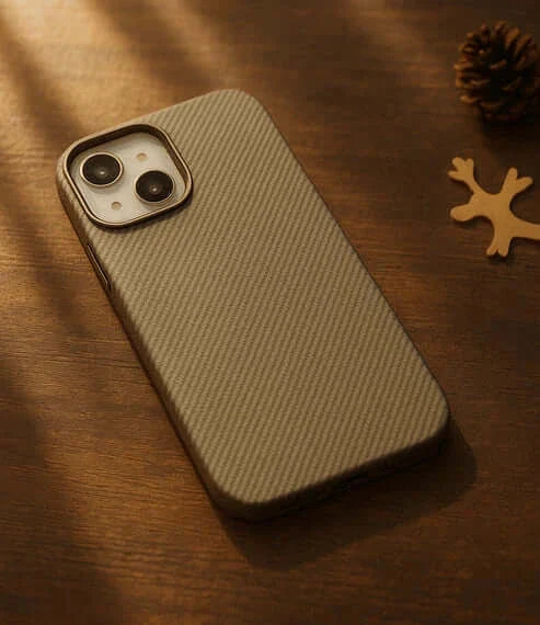 جراب iPhone بنمط منسوج من الكربون ونقشة هاوندستوث